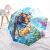 Aquatic Animals  pattern, automatic folding umbrella, portable and foldable design, 8 ribs, a Christmas or birthday gift.
