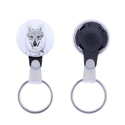 Czechoslovakian Wolfdog, Czechoslovak Vlcak - Keychain with a Dog Portrait, Pendant with the Brand's Own Graphics