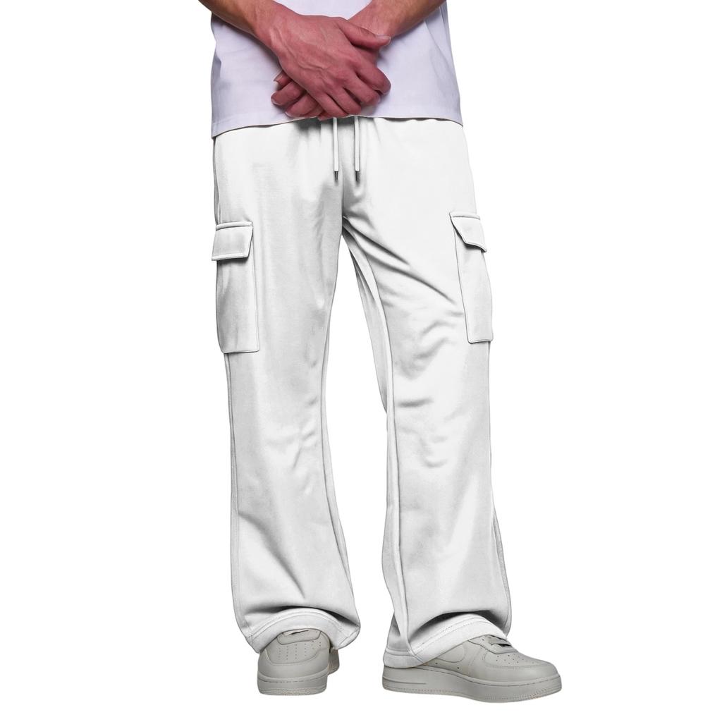 Men's Cargo Pants with Four Pockets Elastic Waist and for Casual Everyday Wear