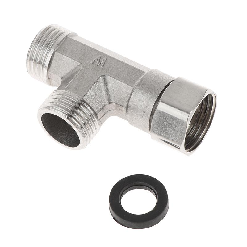 G1/2" T-Valve Toilet Dispenser Diverter Valve Three-Way Water Pipe Splitter Diverter Valve Bath Bidet Sprayer Shower Fitting