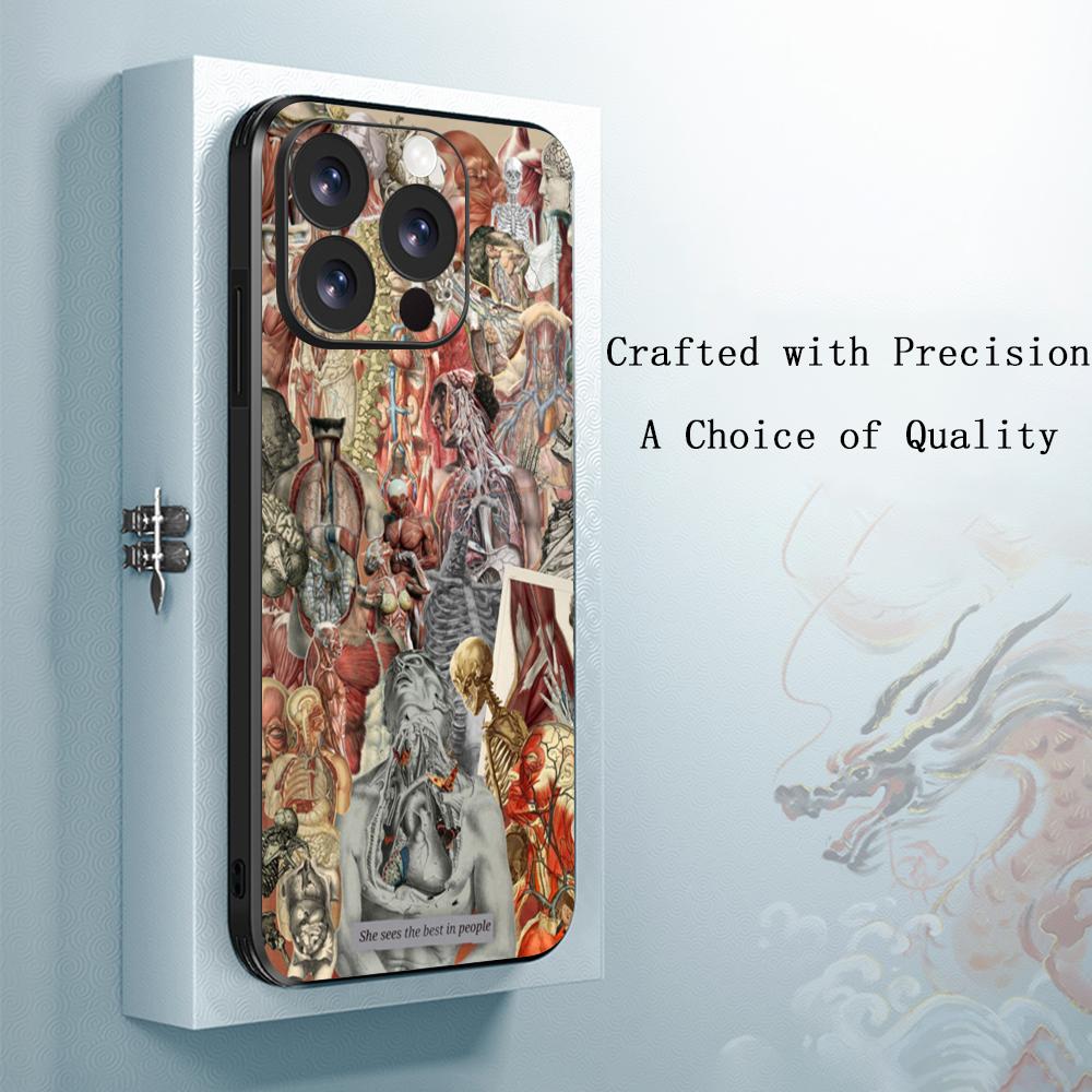 

Cool man body stream fashion pattern Phone Case For iPhone 17 16 e 15 14 13 12 Plus Mini Pro Max Soft black Shockproof Cover iPhone 16e