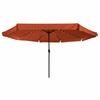 Garden Sun Umbrella Terracotta 395 X 395 X 245 Cm Polyester