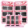 DIY Segmented D Curl Self-Adhesive Natural Thick False Eyelashes Set