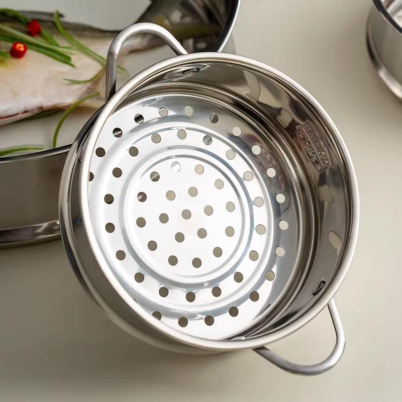 304 Stainless Steel Steamer Basket: Baby Food, Milk Pot, Rice Cooker, Bun Steam Rack