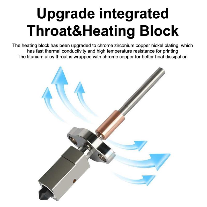 New Upgrade Hotend For Creality K1C/K1 Max Ceramic Heating Block Quick-Swap One-Piece Nozzle Kit Brass Hard 3D Printer Parts