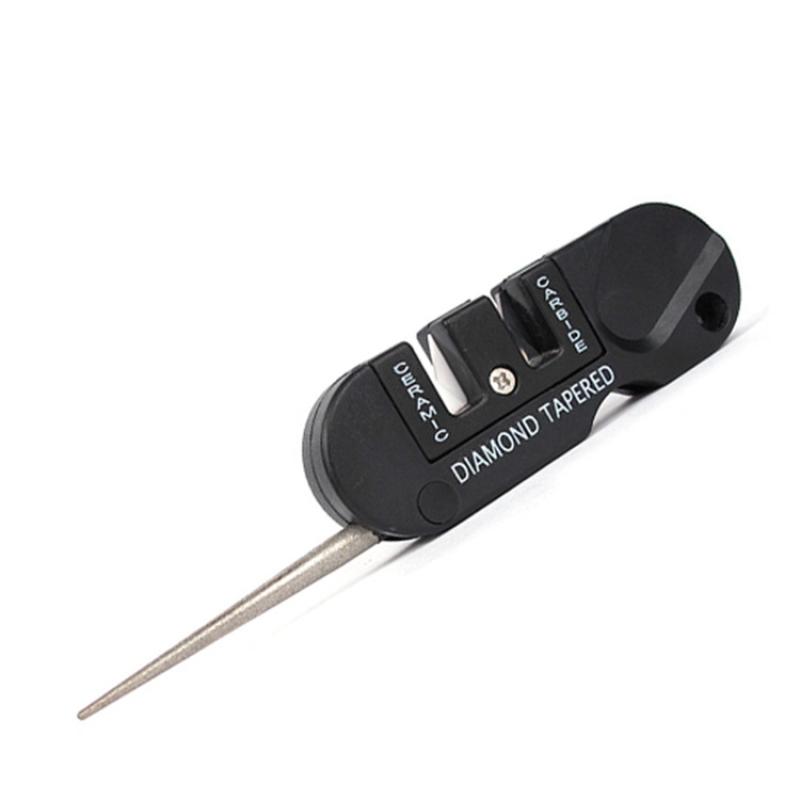 4 In 1 Outdoor Mini Portable Tungsten Ceramic Carbide Knife Whetstone Sharpener Multifunctional Camp Tools