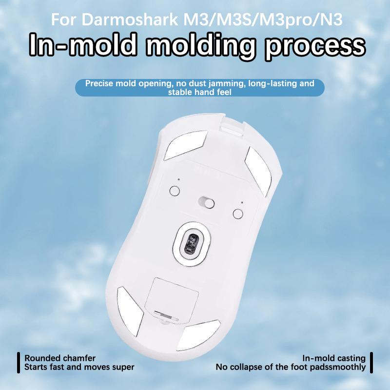 Mausfüße Aufkleber für Darmoshark M3/M3S/M3 Pro/N3 Gaming-Maus Rutschfestes Pad E-Sport Gamer Zubehör