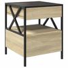 Nightstand with Infinity LED Sonoma Oak Finish 40x40x51 cm
