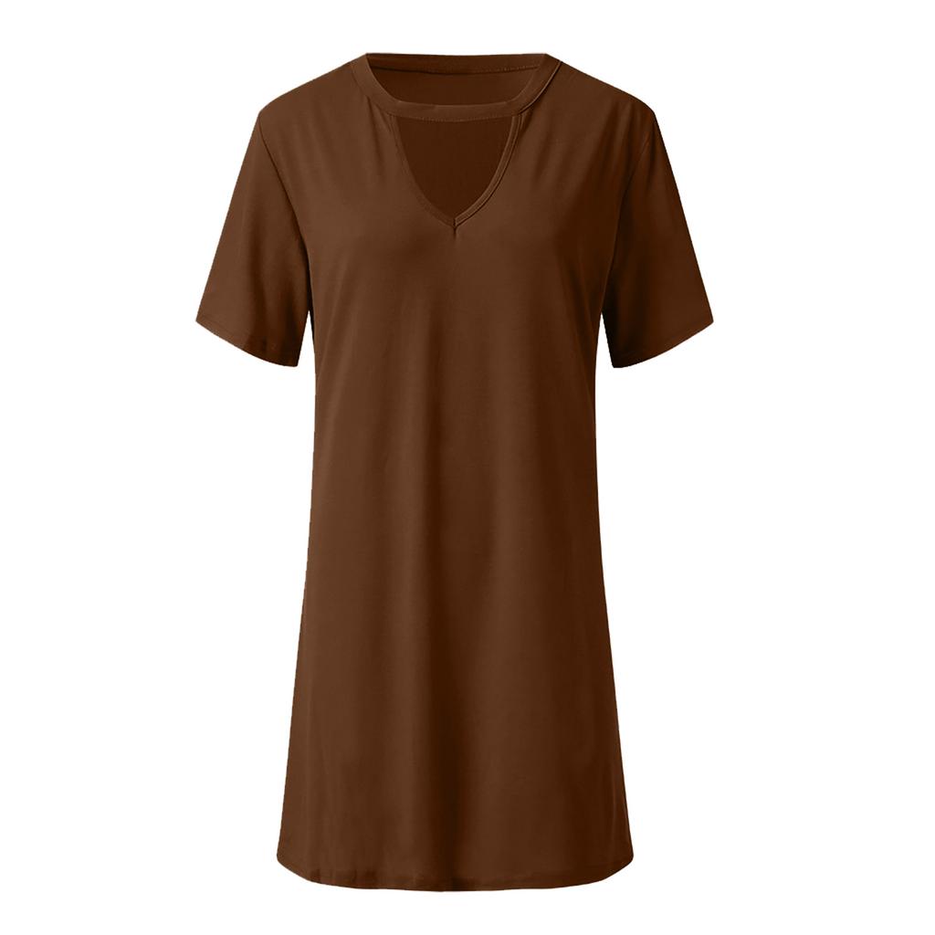 Sexy Elegant Dress Wrap Deep V Neck Cut Out Loose Dress Women Solid Color Short Sleeve Mini Dress Club Party Vestidos