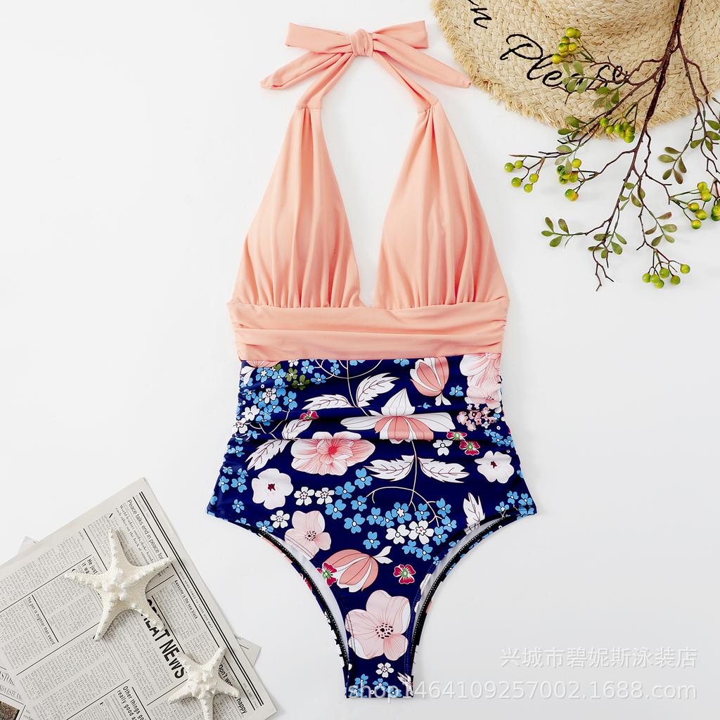 Skinny Swimsuit Women's One-piece Sexy Gradual Change Neck Backless Swimsuit Women