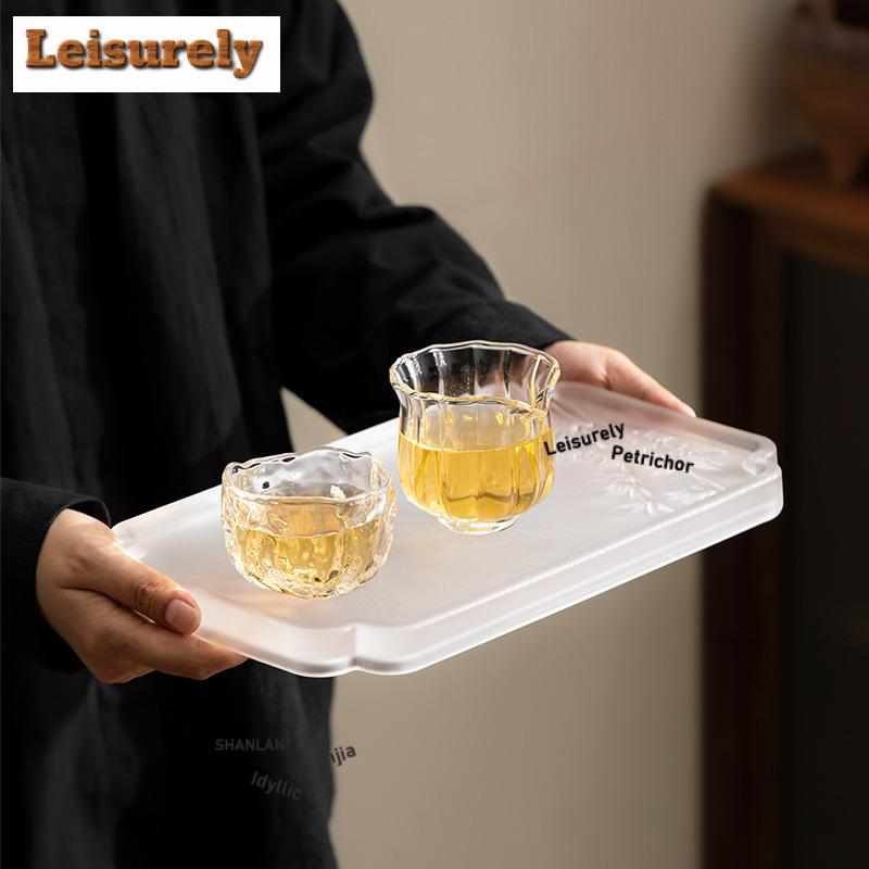 Azurblaue Farbe Handbemaltes Teebrett Nachmittagstee Dessertteller Kaffeeablage Teekannenuntersetzer Serviergeschirr Handwerk