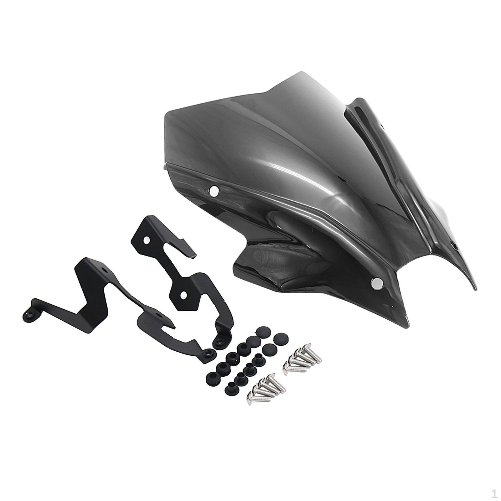 Motorcycle Windshield Motorbike Visor for FZ 09 Smoke Black