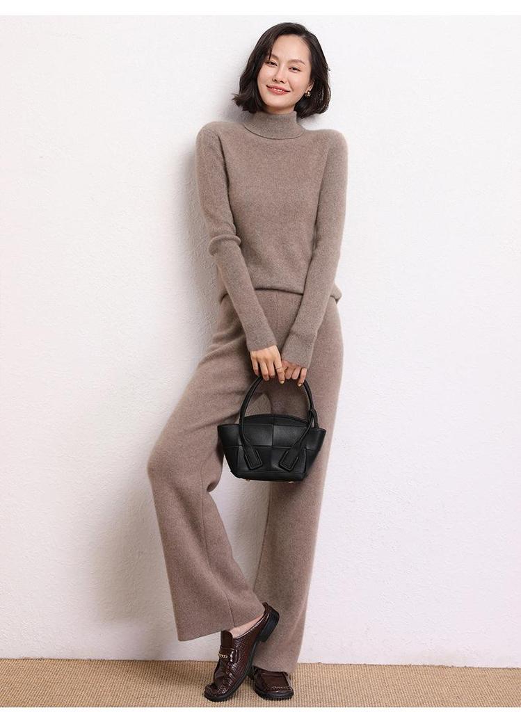 2023 Autumn/Winter Women's High Neck Slim Fit Cashmere Sweater