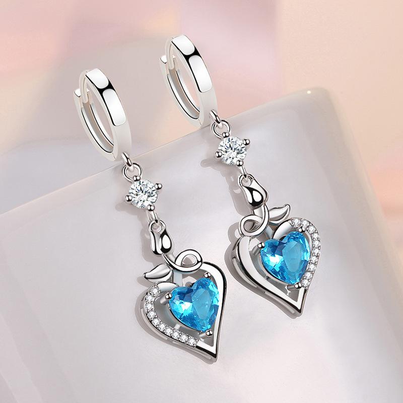 925 Sterling Silver Claws Stud Earrings with Crystal AAA CZ Stone Modern Design Fashion Versatile Accessories Women Jewelry