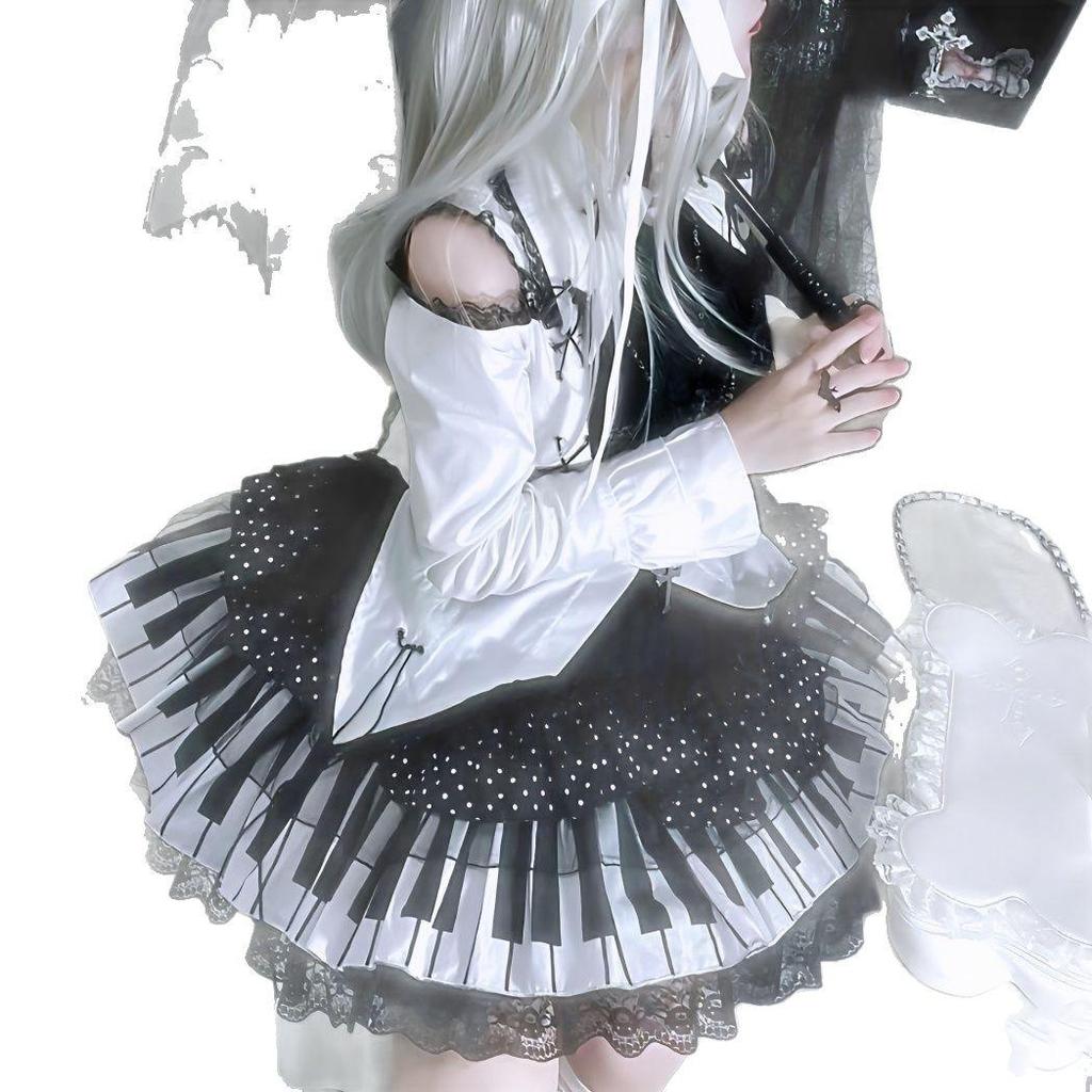 Japanese Spicy Punk Y2K Black & White Polka Dot Lace Mini Skirt