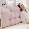 Wedge Pillow for Bed Headboard Cushion with Ruffle Trim, Dorm Pillow, Crown Shape, Comfortable Support College Bedroom Decor, Reading Back Window Seat