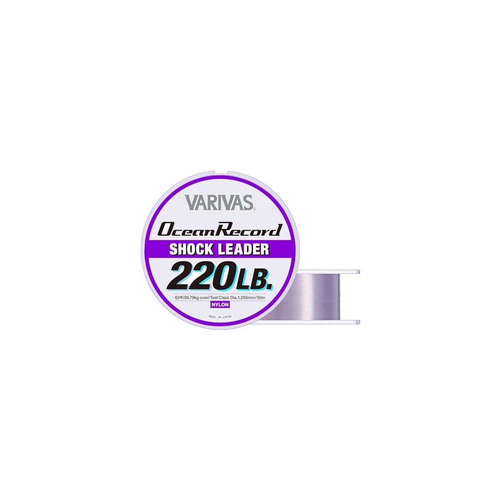 Morris Varivas Ocean Record Shock Leader Nylon 50m 60号 220lb Misty Purple Fishing Line