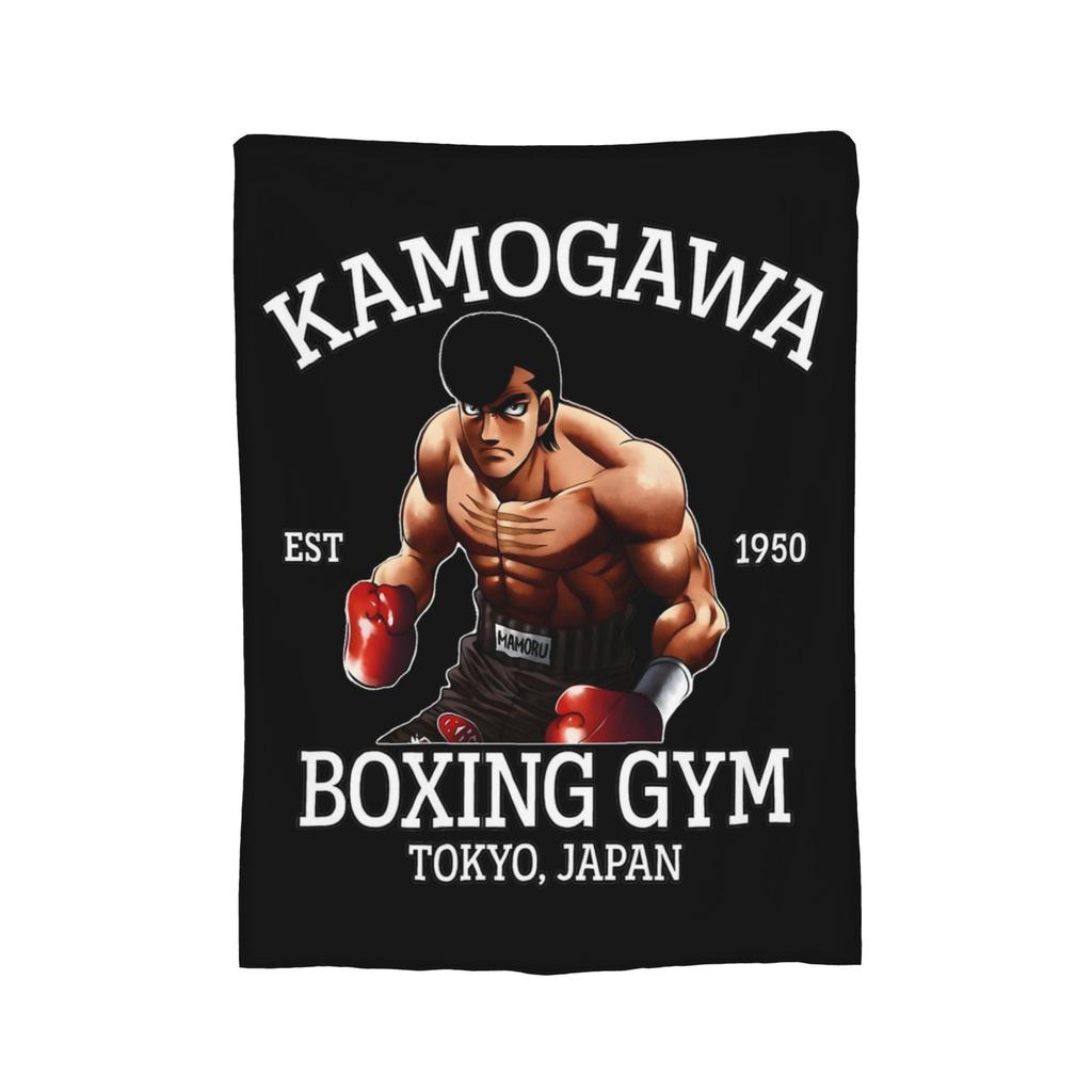 Kamogawa Boxing Gym Takamura Blankets Fleece All Season Hajime No Ippo Anime Thin Throw Blankets for Sofa Travel Bedspread
