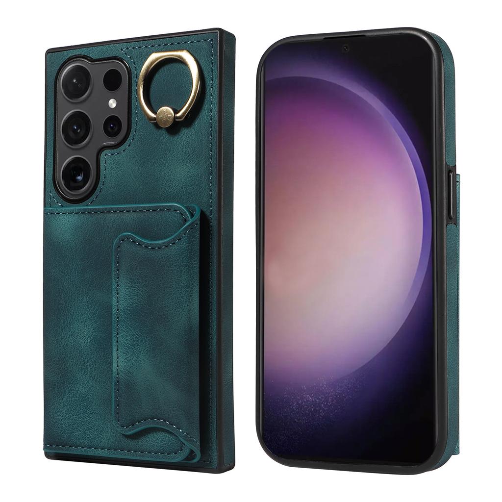 for Samsung Galaxy S24 series.for Samsung Galaxy S24, S24+, S24 Ultra Ring Bracket Card Holder Slots Cover Phone Case