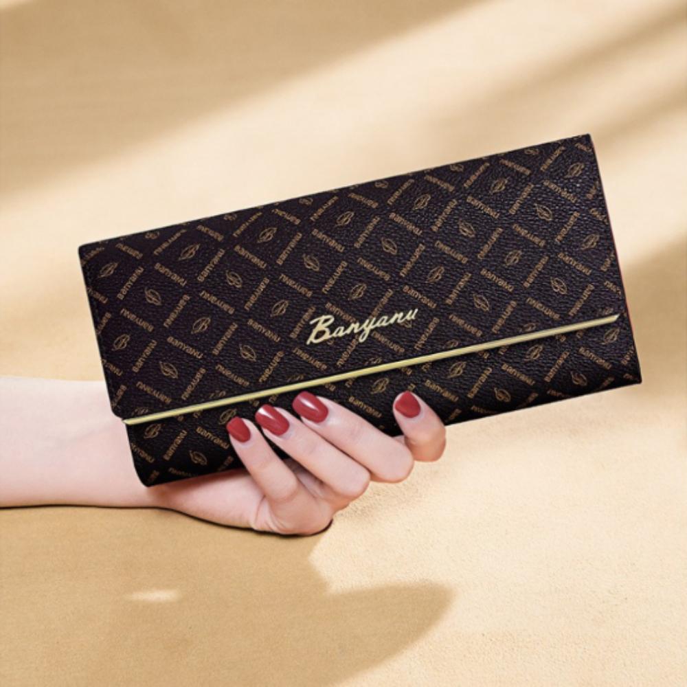 Women's Simple Modern Cowhide Long Wallet