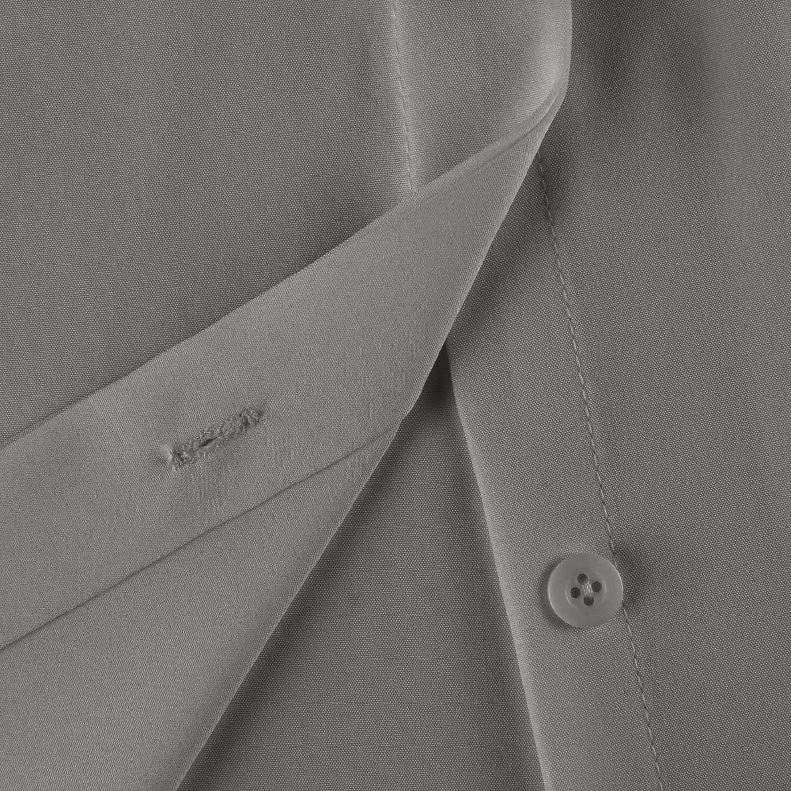 Женское повседневное однотонное свободное платье с длинными рукавами XL серый — фото 6