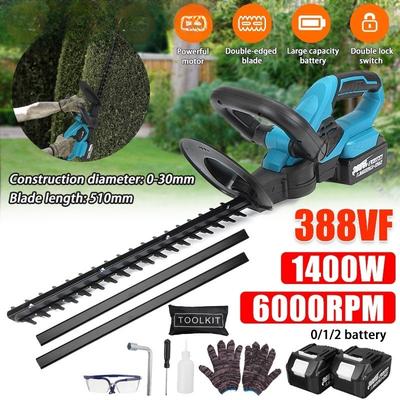 388VF Cordless Brushless Electric Hedge Trimmer Dual Action Grass Trimmer Pruning Saw Garden Tools with Blade For Makita 18V Battery