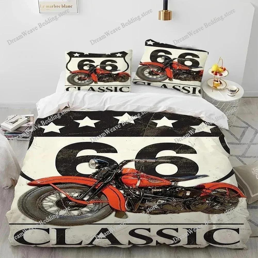 Historic Route 66,Mother Road,mãe Estrada Style Duvet Cover Pillow Case Bedding Set Quilt Cover Double Bed Home Textile