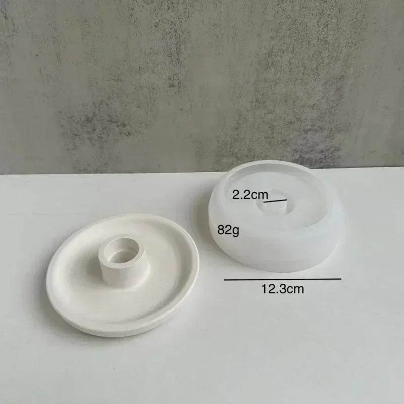 New Heart-shaped Silicone Mold Suitable for Love Round Aromatherapy Candlestick Crystal Drip Love Candlestick Candle Socket Mold