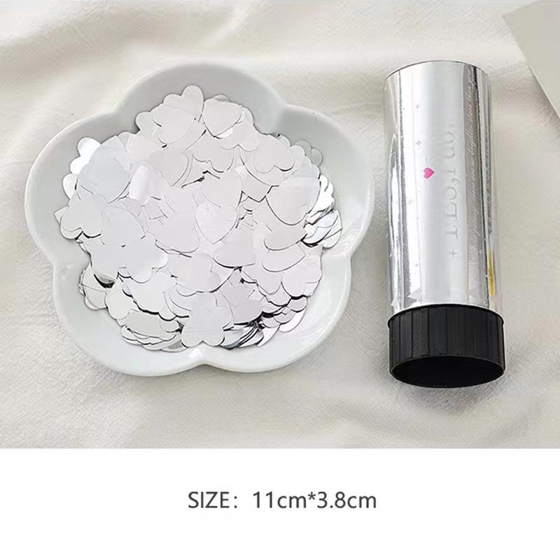 Silver Confetti Cannon for Birthday, Wedding, Party Decor & Photo Props