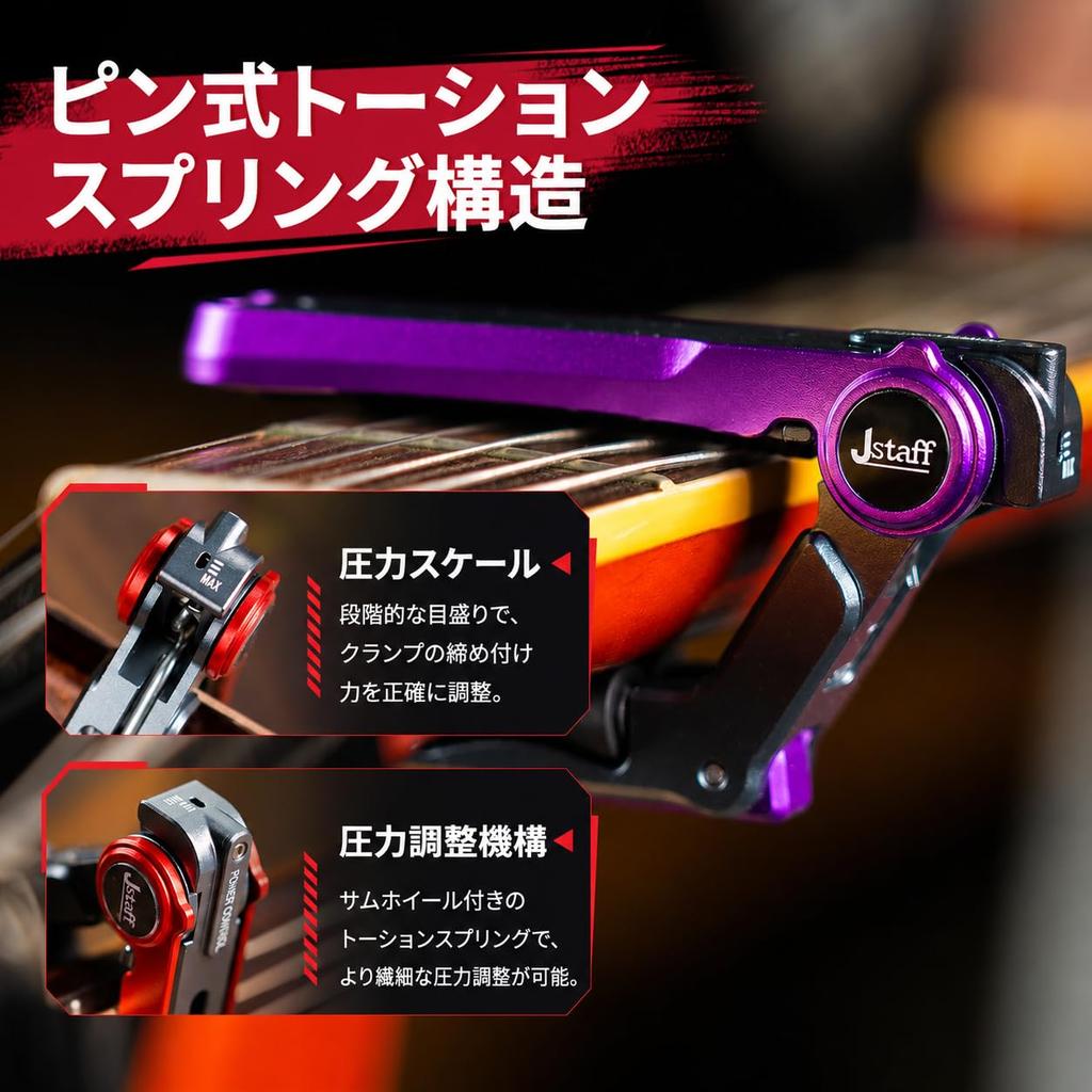 S1 The Rolling Allows for quick key changes and modulations by sliding the capo while Features 3 levels of tension adjustment for secure Protects the