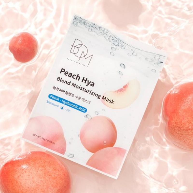 BOM Broskvová Hya Blend Hydratační maska 25g×10 kusů