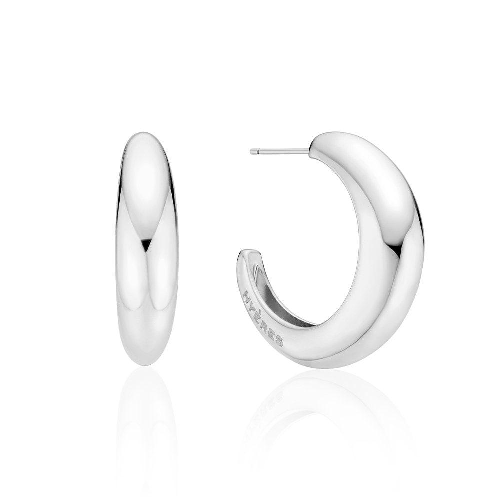 Champagne Full Moon (W) Big Sicle Earrings Hl2E53216Wbxxx