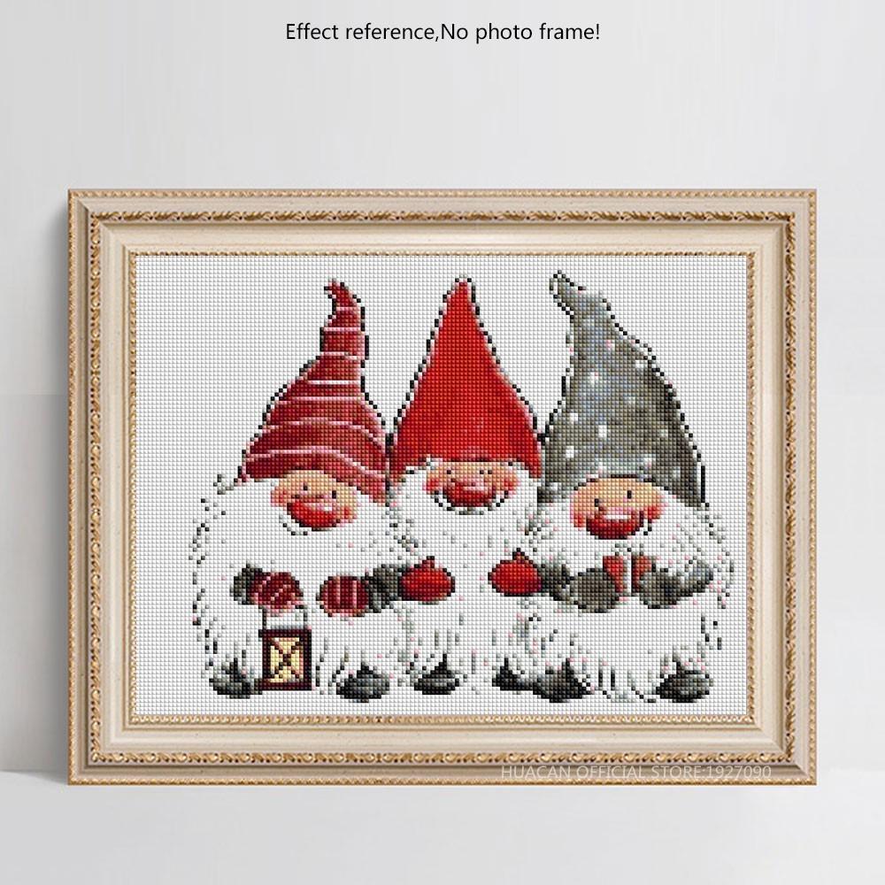

Алмазная картина HUACAN, картина Санта-Клауса с бриллиантами, Рождественская Алмазная вышивка, полная дрель, квадратная Алмазная мозаика Full Square 20*30 cm