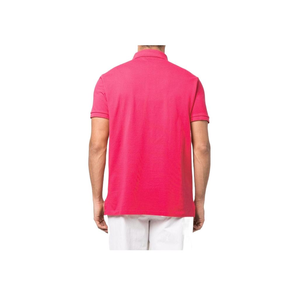 Polo Ralph Lauren SS22 Solid Pique Embroidered Short Sleeve Polo Shirt Men tops Pink 710782592-007