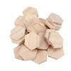25Pcs Hex Wood Chips 38mm Blank Unfinished Wooden Cutouts Slices for DIY Decorations Crafts