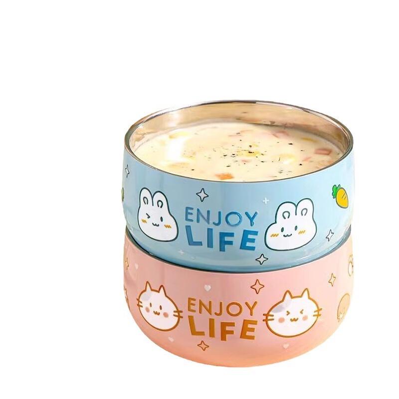 ZISIZ Food Grade 316 Stainless Steel Baby Feeding Bowl