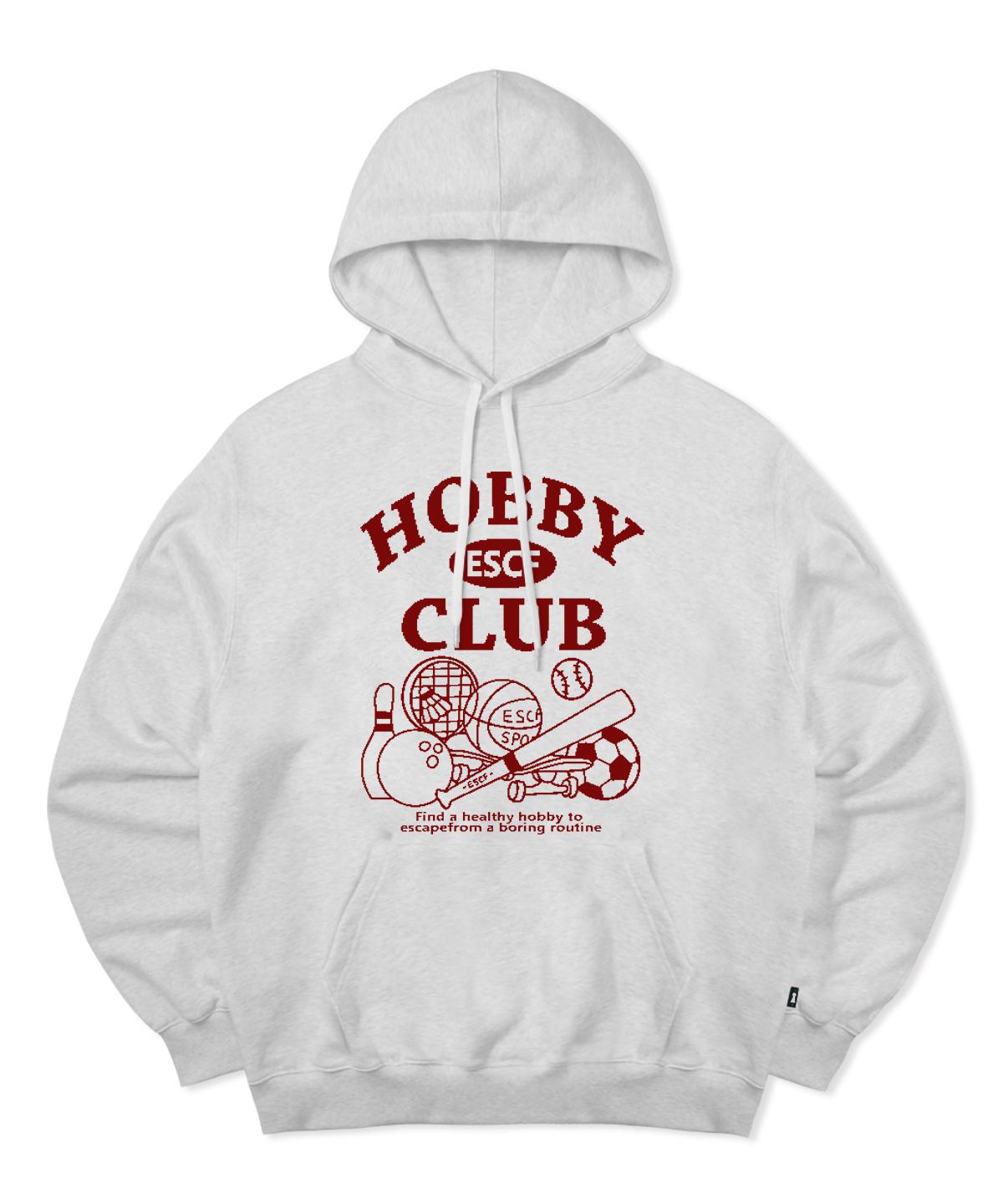 Escape From Hobby Club Print Hoodie White Melange L