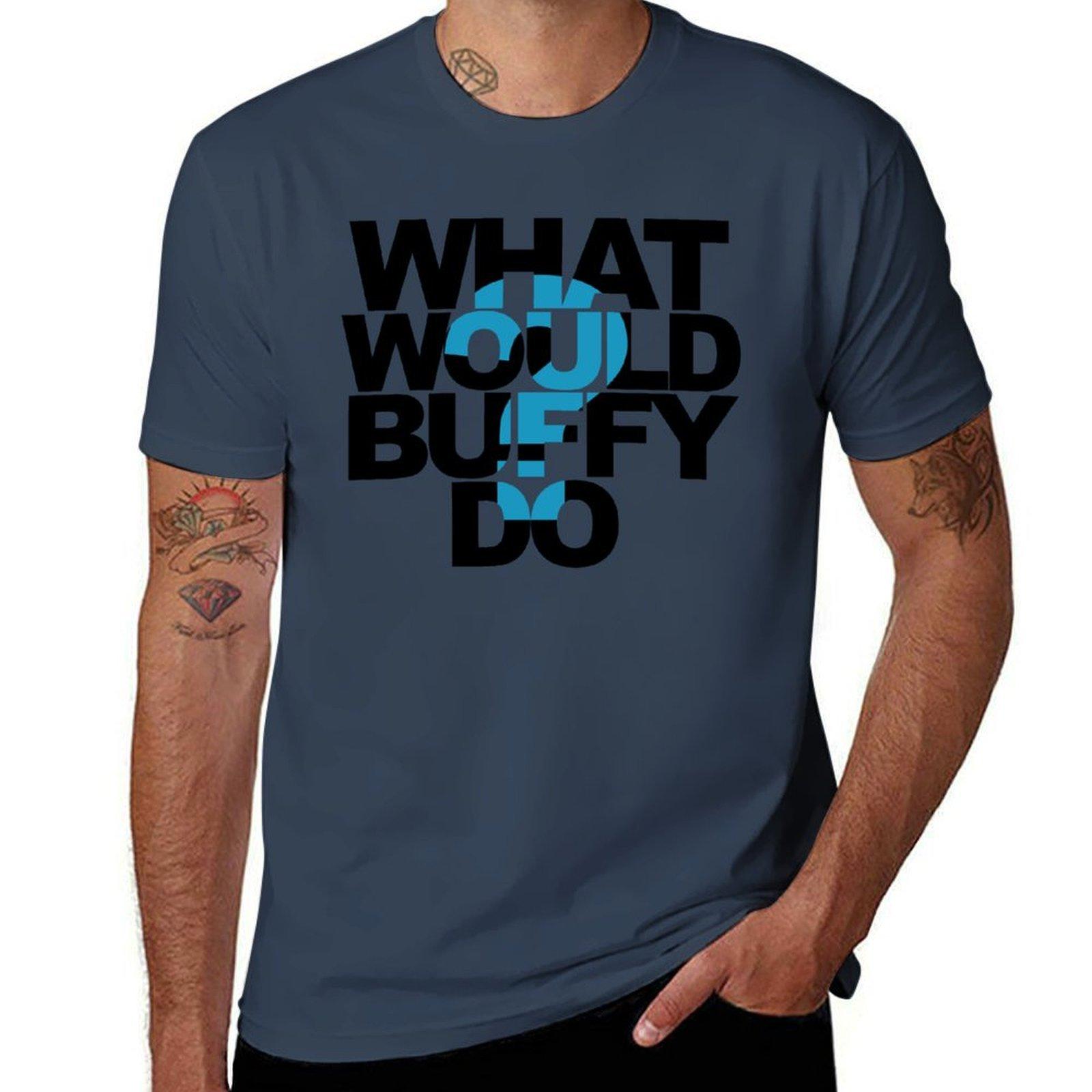 What Would Buffy Do TShirt man t shirt designer man t shirt graphic TShirt S