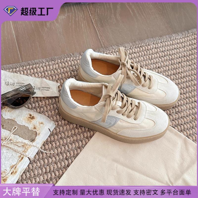 Grape mother 2025 new sports shoes summer women's light and breathable platform shoes front lace-up casual moral training shoes