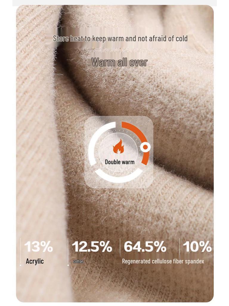 Women's Thermal Velvet Underwear Set - Antibacterial & Self-Heating Leggings with Mask