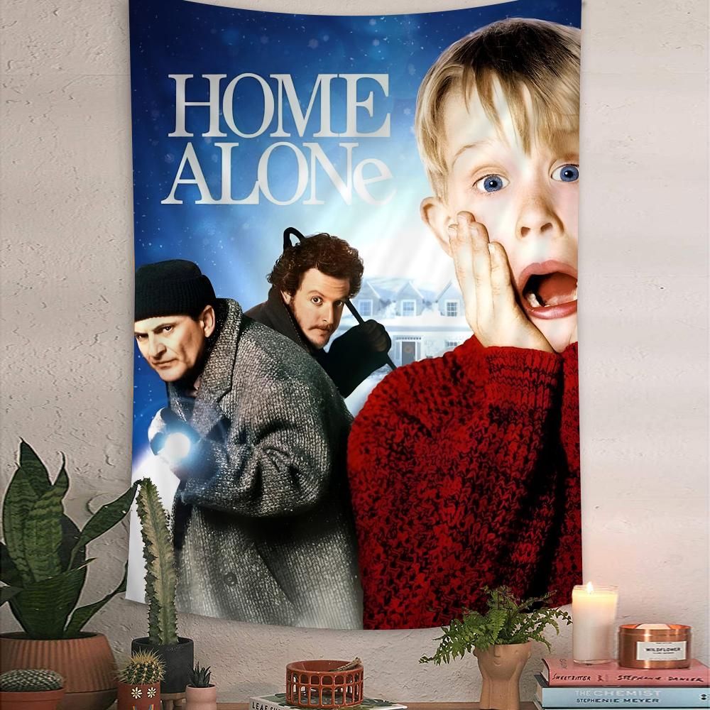 Classic Mocie Home Alone Tapestry Art Printing Japanese Wall Tapestry Anime Wall Hanging Home Decor