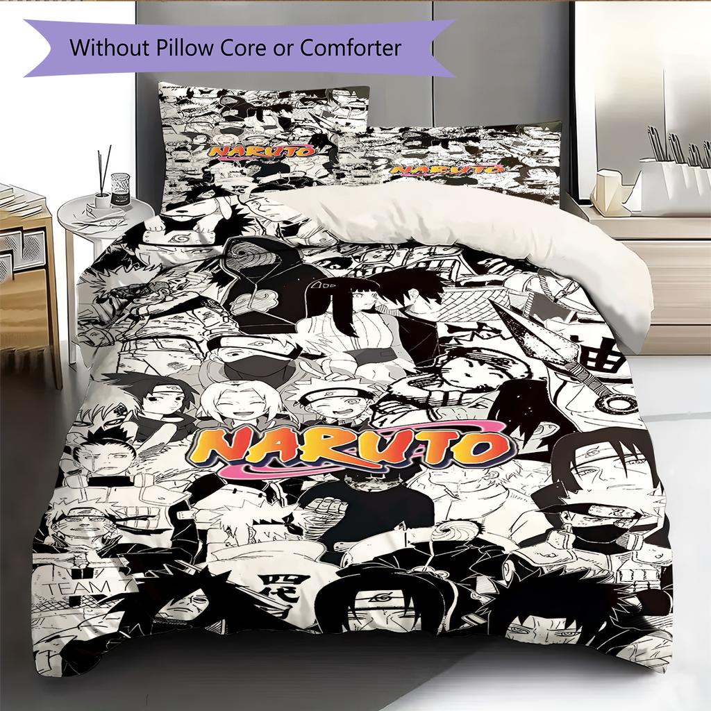 Cartoon Pattern Bedding Quilt Set Quilt Cover Pillowcase Home Decoration Birthday Gift (1 * duvet cover + 2 * pillowcase, without core)