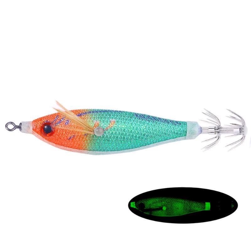 Luminous Cuttlefish Lures 1/5/10Pcs Horizontal Plated Squid Jigs for Coastal Saltwater Fishing