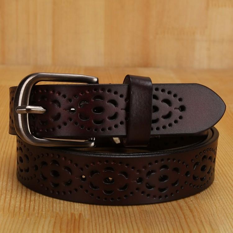 Retro Leather Waist Belt For Women With Twolayer Cowhide Material And Simple Pin Closure