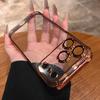 Transparent Glitter Phone Case For For Iphone 17 16 1 14 13 Pro Max 17Pro Air Pating Bumper Lens Protection Clear Back Cover