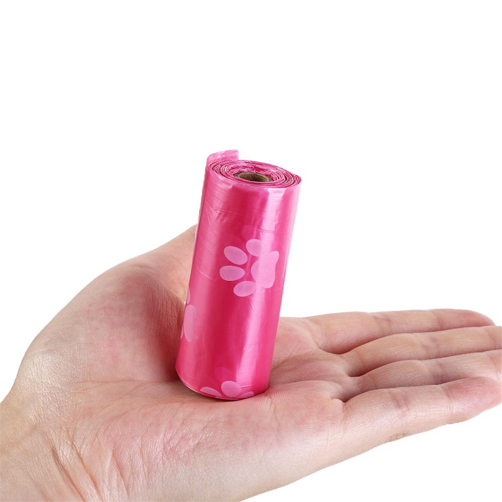 Small Degradable Dog Poop Bags 15pcs/roll Cleaning Shit Bag Portable Pet Cat Garbage Bags  Outdoor