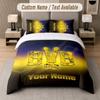 Custom Bedding Set Borussia Dortmund Pattern, Print Name Text 1 Duvet Cover Plus 2 Pillowcases Home Textile