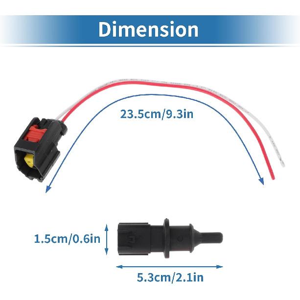 No.5293138AA Ambient Air Temperature Sensor for Ram 3500 6.7 Diesel 11-12 for Dodge Journey 2.4 3.6 09-20 for Jeep Compass 07-17 with Connector