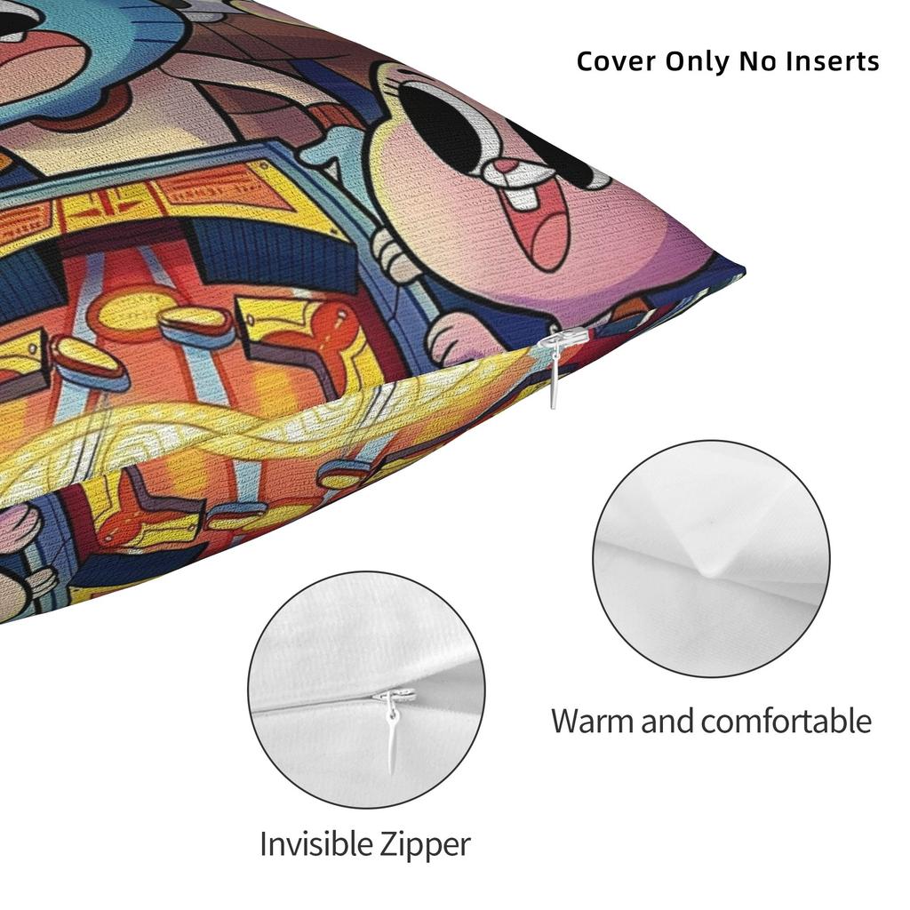 The Amazing World Of Gumballs  Pillowcases Stuff Soft Cushion Cover Gift  Pillow Case Cover Home Multiple Sizes