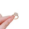 Sunflower Adjustable Rotating Ring with Temperament Micro-Paved Rhinestones in Zirconia
